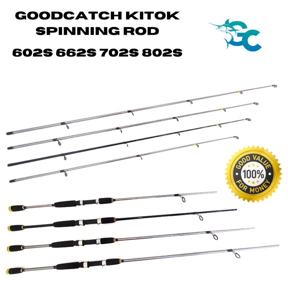10 PCS GoodCatch KITOK 6'0 - 8'0 Value for Money Spinning Rod Fishing  Buddy