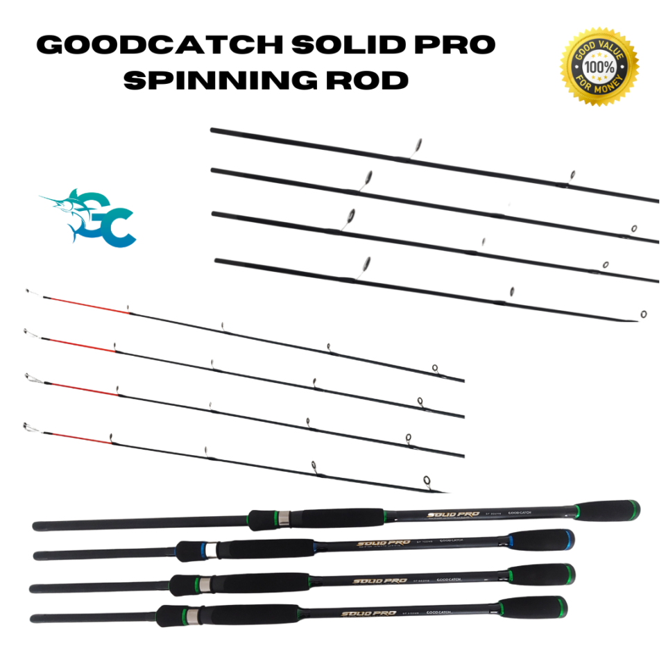 10 PCS GoodCatch SOLID PRO 6'0 - 8'0 Value for Money Spinning Rod Fishing  Buddy