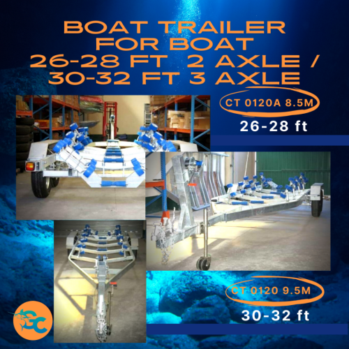 CT 0120 30-32FT / CT 0120A 24-28FT BOAT TRAILER WITH MECHANICAL DISC BRAKE