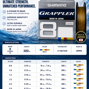 Shimano Grappler Premium PE Braid Line GoodCatch Fishing Buddy