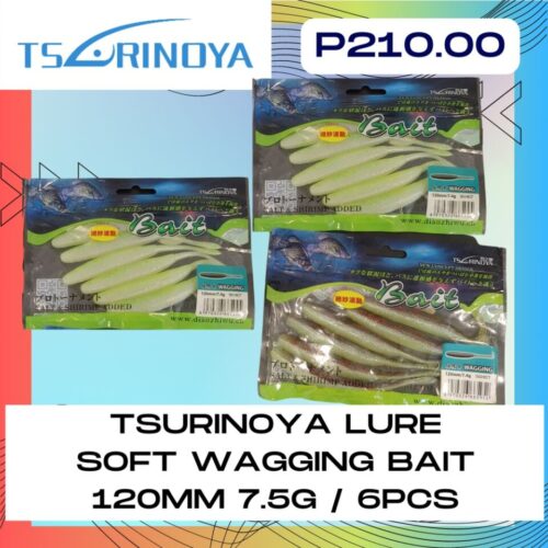 Tsurinoya LURE SOFT BAIT Wagging Bait 120mm 7.5g / 6pcs GoodCatch Fishing Buddy