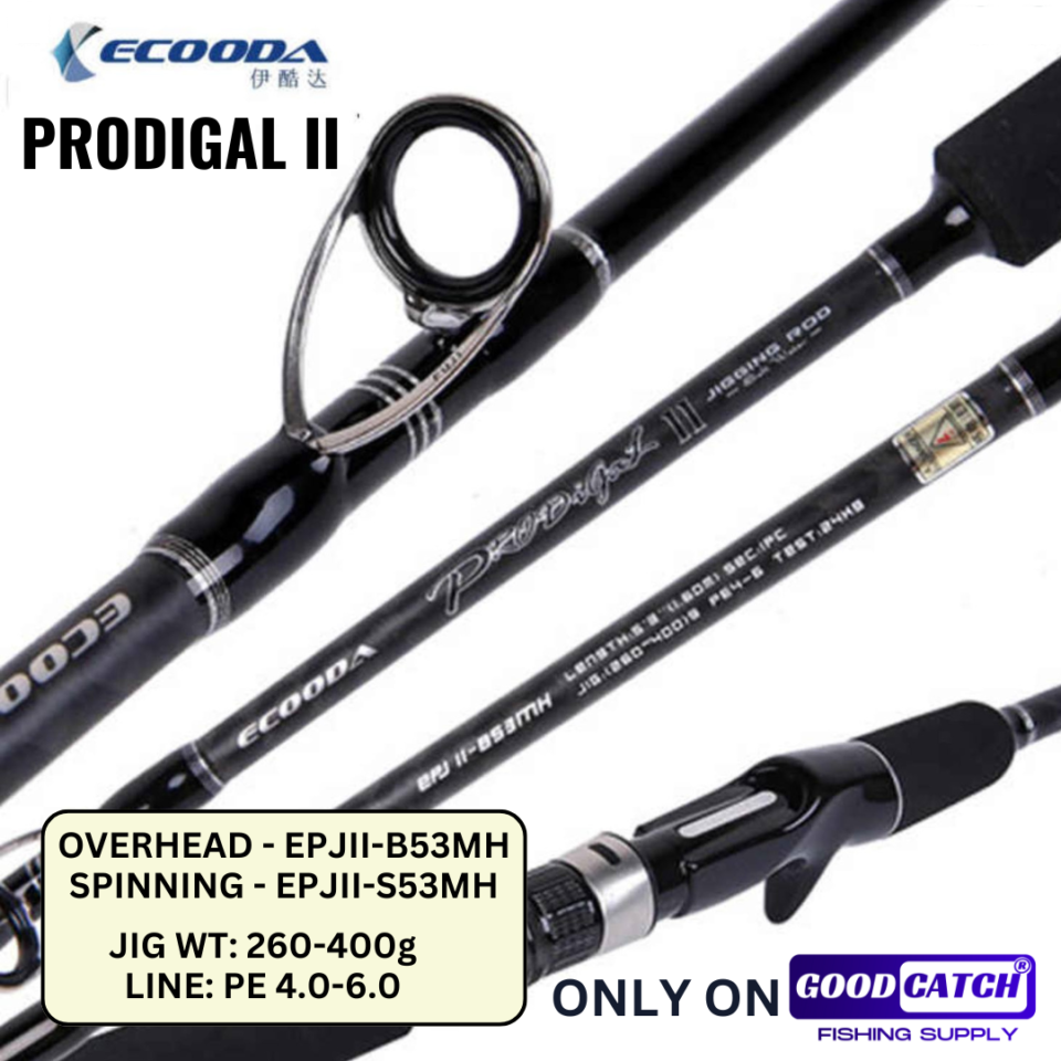 Ecooda Prodigal II Jigging Rod EPJII-S53MH EPJII-B53MH 260-400g PE 4-6 Spinning / Overhead Fast Jigging Rod