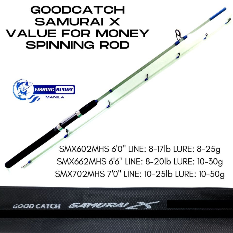 10 PCS GOODCATCH SAMURAI X SPINNING 6'0 6'6 7'0 Value for money Fishing Rod