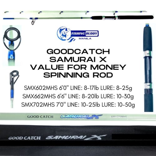 10 PCS GOODCATCH SAMURAI X SPINNING 6’0 6’6 7’0 Value for money Fishing Rod