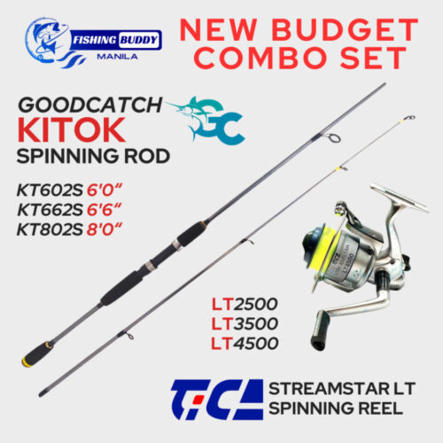 NEW BUDGET COMBO SET TICA STREAMSTAR LT and GC KITOK Spin Beginners Value For Money Rod and Reel