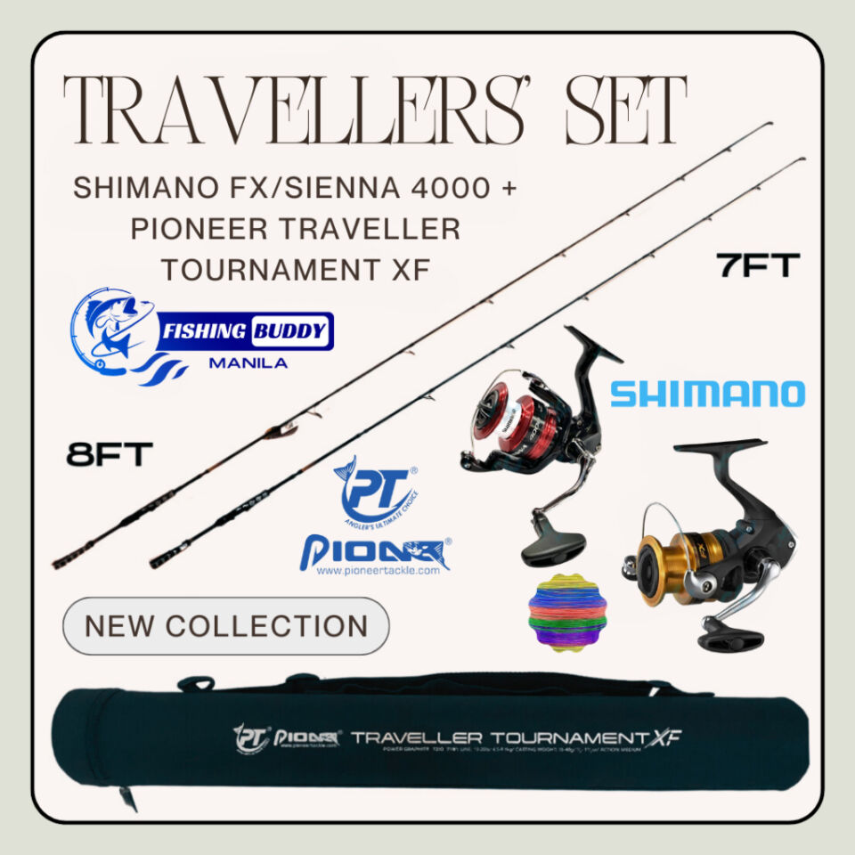 Travel Combo Set Shimano FX / Sienna 4000 + Pioneer Traveller Tournament XF 7ft/8ft Casting