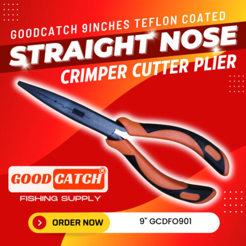 GoodCatch GC 9″ Teflon Coated Straight Nose Crimper Cutter Plier 9 inches GCDFO901