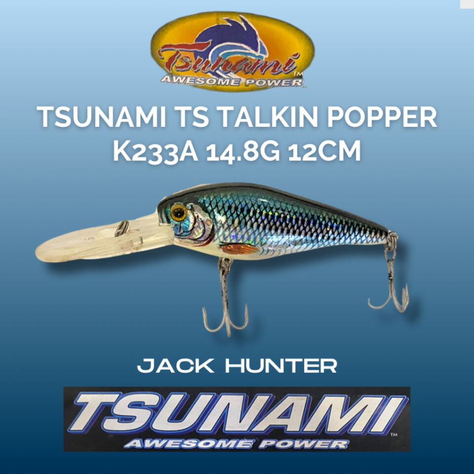 Tsunami TS Talkin Popper 14.8g 12cm Fishing Bait Lure K233A Jack Hunter