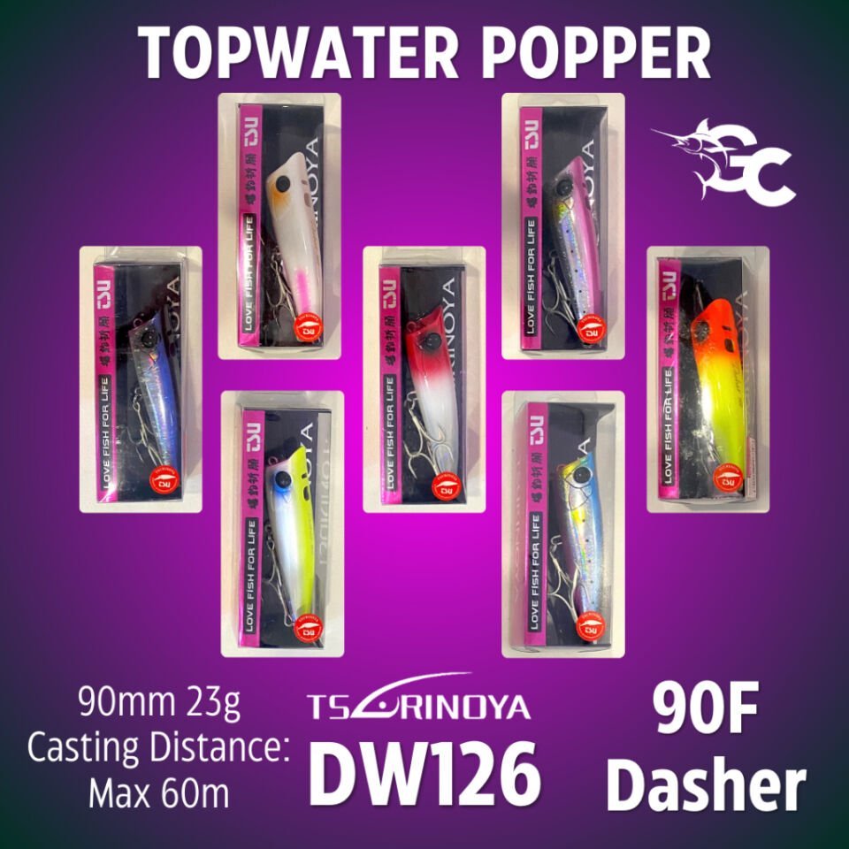 Tsurinoya DW126 90F Dasher 90mm 23g Topwater Popper Lure