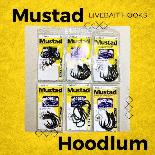 Mustad Hoodlum Livebait Hook 10827NPBLN Fishing Hooks