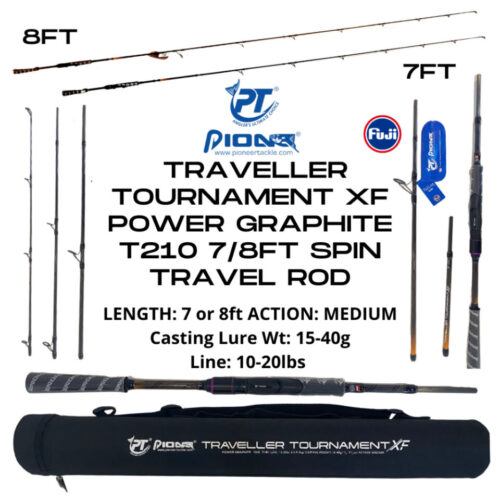 Pioneer Traveller Tournament XF Power Graphite T210 7ft 8ft Fishing Travel Rod