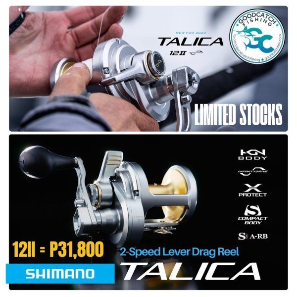 Shimano TAC12II Talica 2-Speed Lever Drag Reel