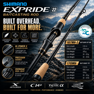 Shimano 22 Expride 167MH / 170MH Baitcasting Rod GoodCatch Fishing