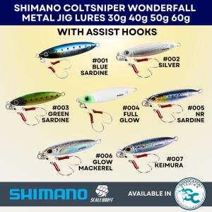 Shimano Metal Jig with assist hook Coltsniper Wonderfall 30g 40g 50g 60g