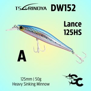 Tsurinoya DW152 Lance 125HS Heavy Sinking Minnow 125mm/50g Lure GOODCATCH - Image 2