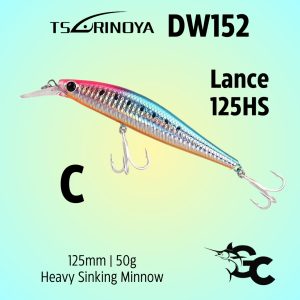 Tsurinoya DW152 Lance 125HS Heavy Sinking Minnow 125mm/50g Lure GOODCATCH - Image 4