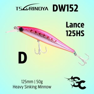 Tsurinoya DW152 Lance 125HS Heavy Sinking Minnow 125mm/50g Lure GOODCATCH - Image 5