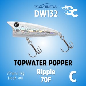 Tsurinoya DW132 Topwater Game 70F 70mm/12g Ripple Popper Lure GoodCatch - Image 2