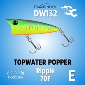 Tsurinoya DW132 Topwater Game 70F 70mm/12g Ripple Popper Lure GoodCatch - Image 4