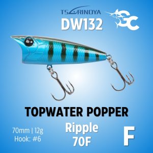 Tsurinoya DW132 Topwater Game 70F 70mm/12g Ripple Popper Lure GoodCatch - Image 5