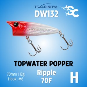 Tsurinoya DW132 Topwater Game 70F 70mm/12g Ripple Popper Lure GoodCatch - Image 6