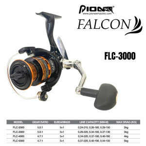 Pioneer Falcon Spinning Reel Alum Spool 5+1 Ball Bearings 2000 3000 4000 5000 GoodCatch Fishing - Image 8