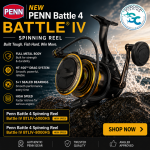 NEW PENN Battle 4 BATTLE® IV SPINNING REEL GoodCatch Fishing 5000 6000HS 8000HS