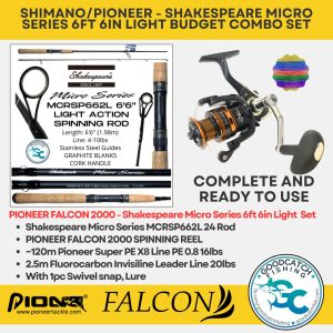 SHIMANO FX SIENNA SAHARA PIONEER + SHAKESPEARE MICRO SERIES 6ft 6in LIGHT ACTION BUDGET COMBO SET GOODCATCH - Image 2