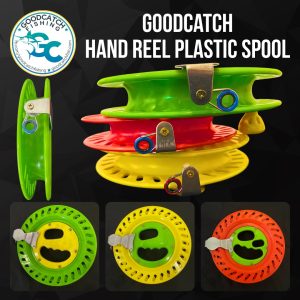 GoodCatch GC Hand Reel Plastic Spool 22cm Green Yellow 20cm Orange - Image 2