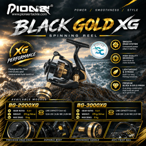 PIONEER BLACK GOLD XG SPINNING REEL 2000XG 3000XG