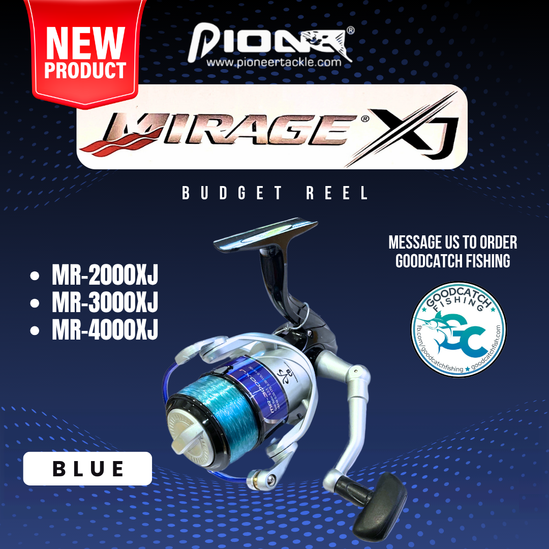 New Model Pioneer Mirage XJ 2000 3000 4000 Budget Spinning Reel for Beginners Bait and Wait, Casting