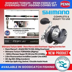 Shimano Torium 16HG - Penn Fierce 602 Overhead Fast Jigging Combo