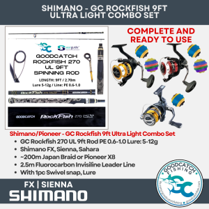 Shimano and GoodCatch Rockfish Ultra Light Spin Casting Combo Set 9ft