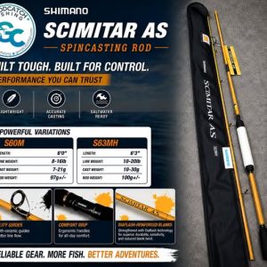 NEW Shimano Scimitar AS S60M/S63MH Spinning Rod