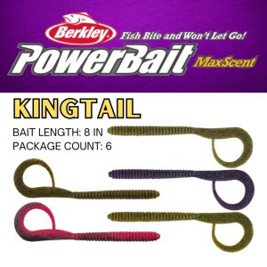 Berkley PowerBait MaxScent Kingtail 8 inches 6pcs per pack Soft Bait Lures