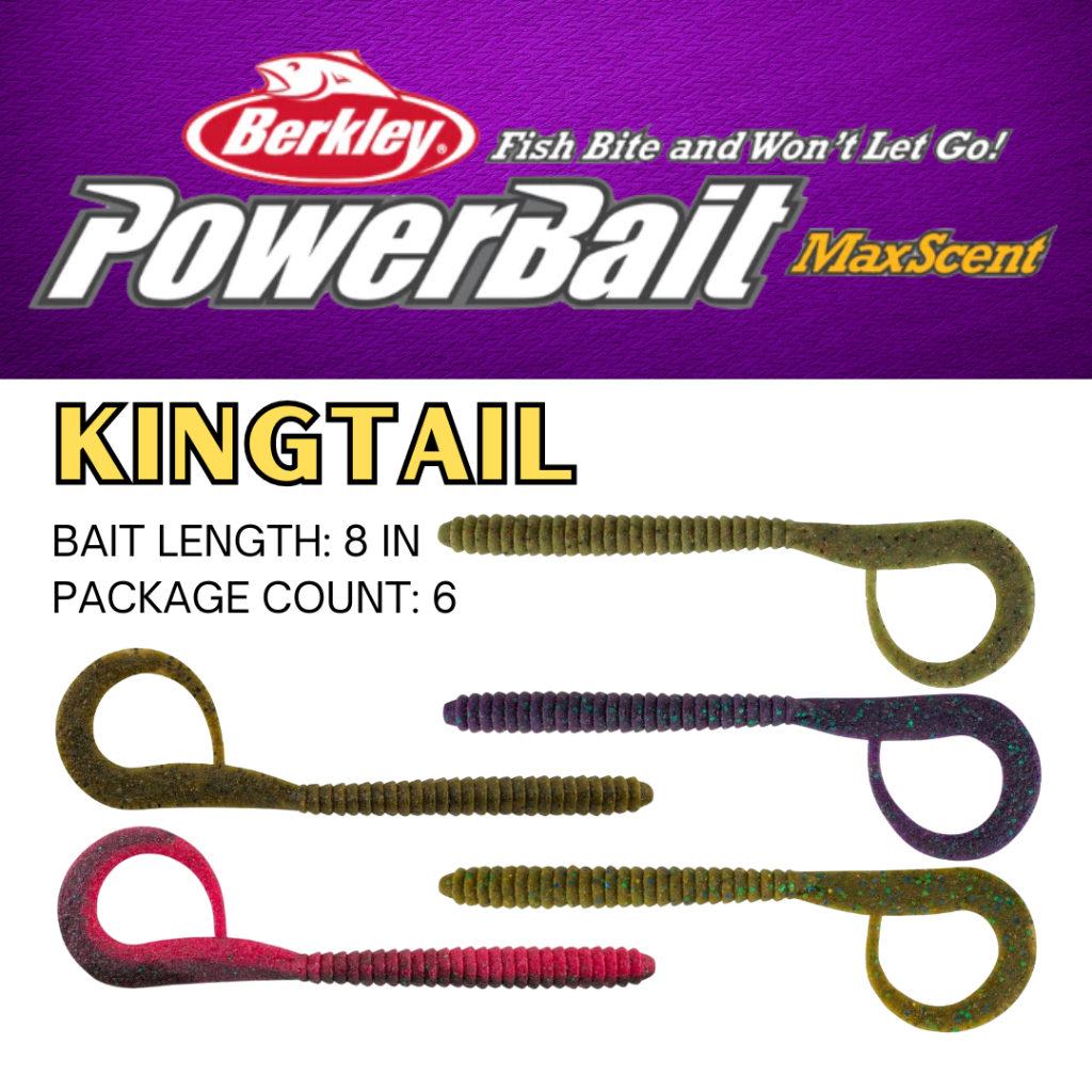 Berkley PowerBait MaxScent Kingtail 8 inches 6pcs per pack Soft Bait Lures