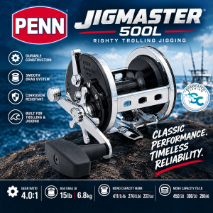 Penn Jigmaster Star 500L Baitcast Overhead Fishing Reel