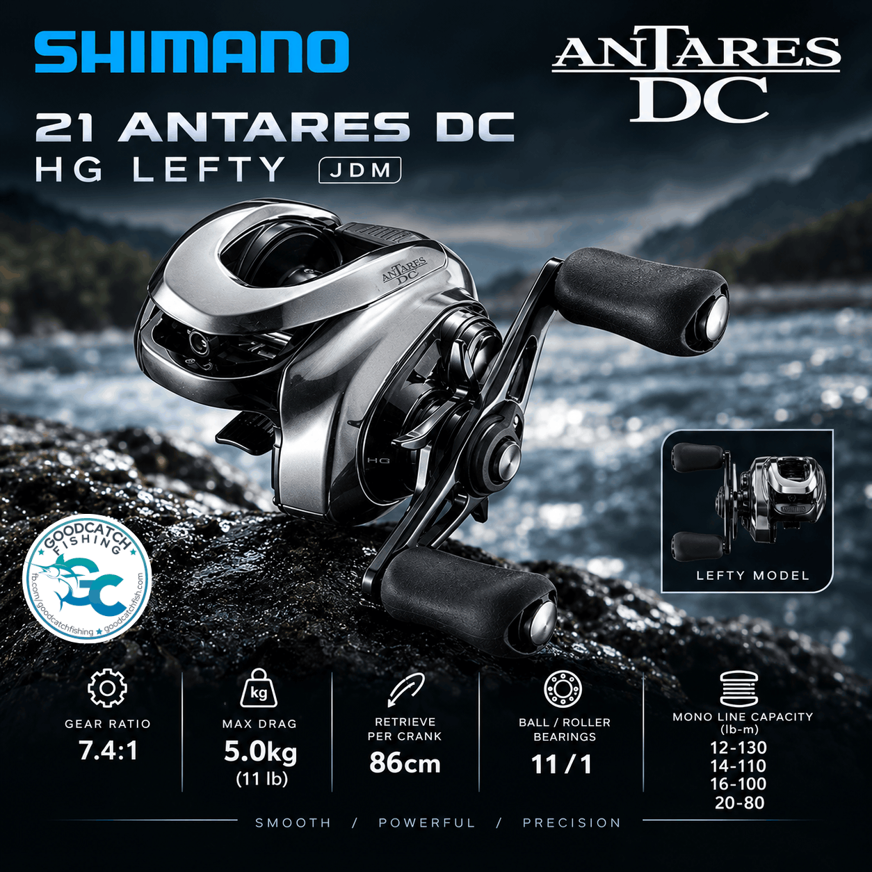 Shimano 21 Antares DC HG Lefty