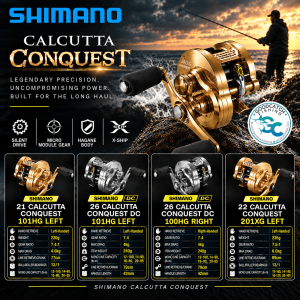 SHIMANO CALCUTTA CONQUEST  21,22,26 SERIES